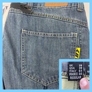 Iron Workers Bilt Motorcycle Riding Jeans Mens 38 Blue Kevlar Reinforced Lining